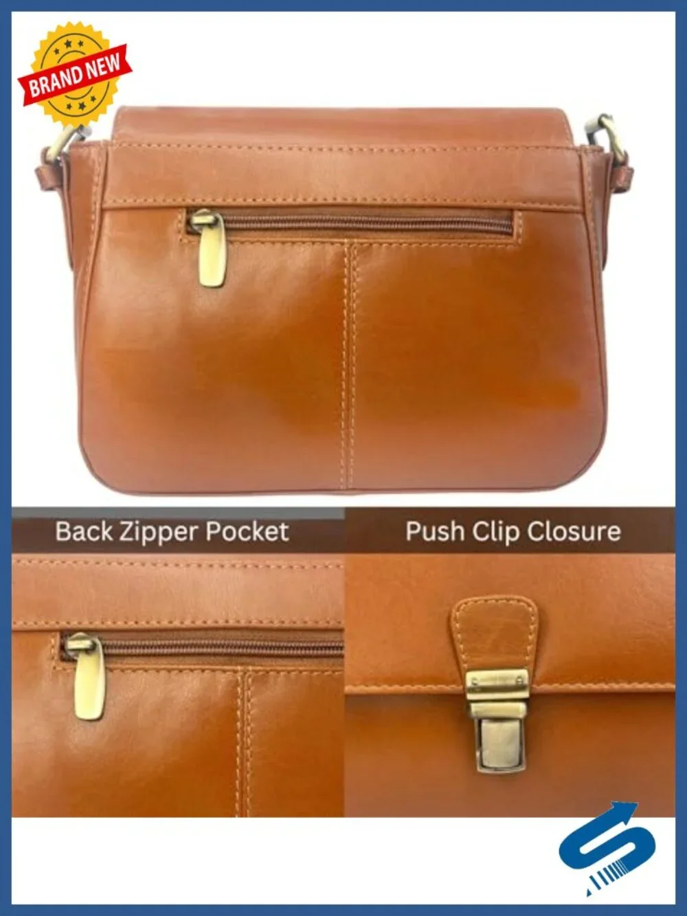 Leather Shoulder Bag for Women Vintage Evening Clutch Hobo Purse Full Grain